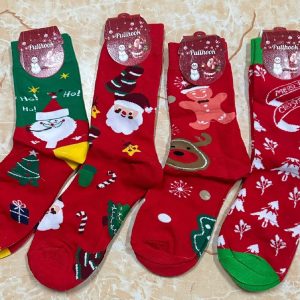 MEDIAS NAVIDEÑA PARA ADULTO 33CM PAQ 12 ZP9607